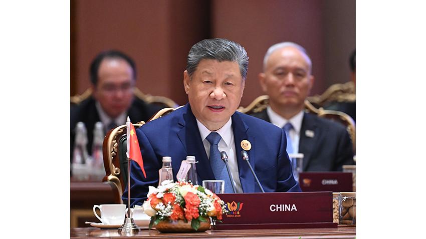 习近平出席金砖国家领导人第十八次会晤第一阶段会议并...