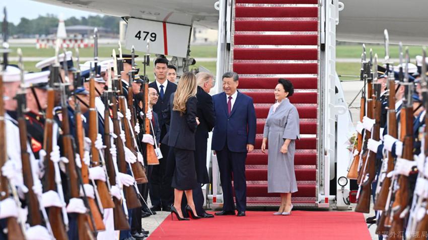 习近平抵达华盛顿对美国进行国事访问